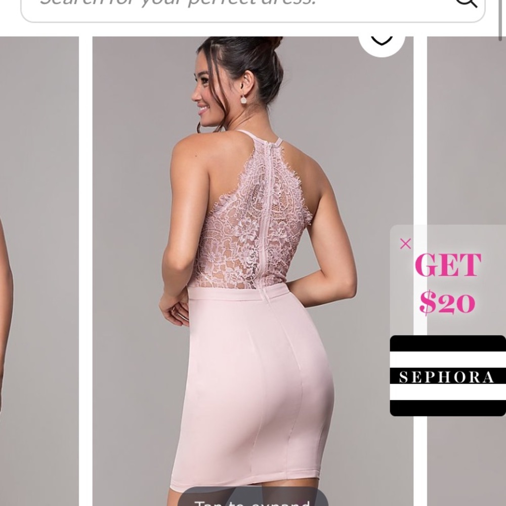 Pink homecoming dress size small